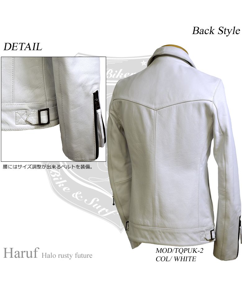 ハルフ Haruf レザージャケット ライダースジャケット 革ジャン メンズ 本革 シングルライダース バイクジャケット カウレザー TQPUK2