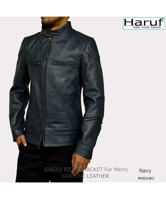 Haruf Leather Jacket Riders Jacket Leather Jacket Genuine Leather Men'