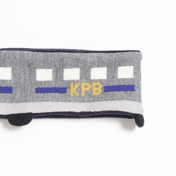 ケーピー KP KPDECO(ケーピーデコ)電車モチーフマフラー(S～M) （シロ杢） シロ杢