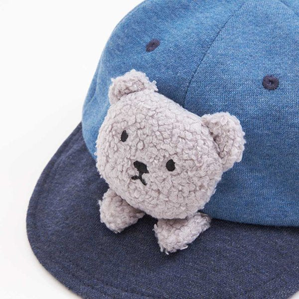 ケーピー KP KPDECO クマモチーフ付きキャップ(S～M) （茶） 茶