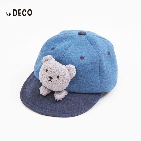 ケーピー KP KPDECO クマモチーフ付きキャップ(S～M) （茶） 茶