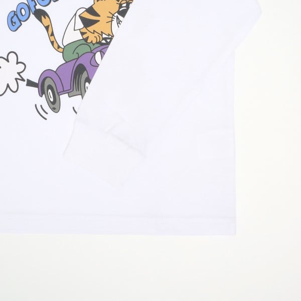 ケーピー KP KPBOY とらプリント長袖Tシャツ(80～90) （白） 白