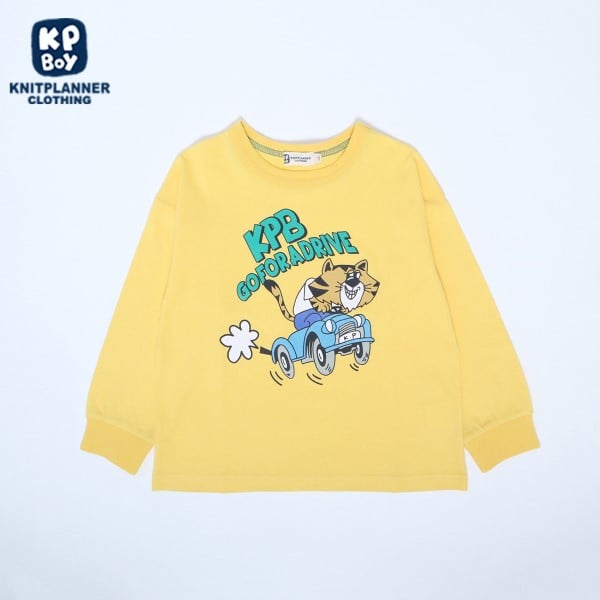 ケーピー KP KPBOY とらプリント長袖Tシャツ(80～90) （白） 白