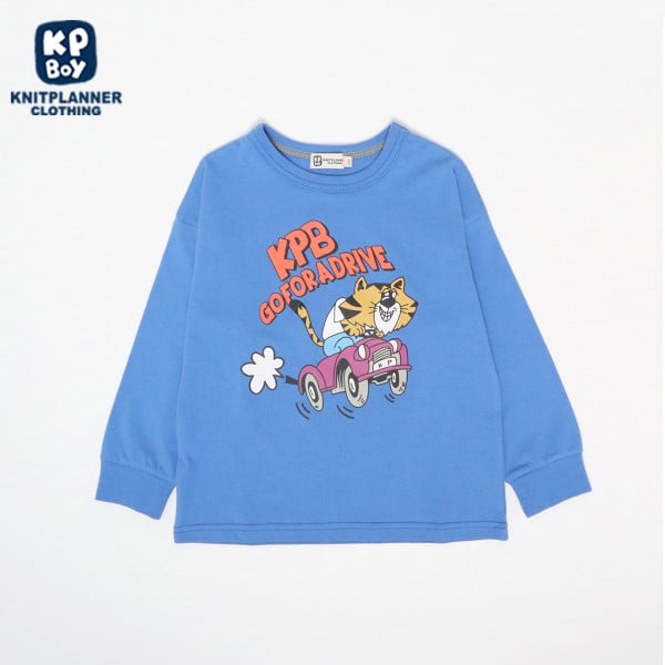 ケーピー KP KPBOY とらプリント長袖Tシャツ(80～90) （白） 白