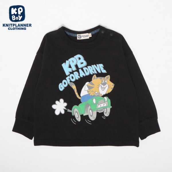 ケーピー KP KPBOY とらプリント長袖Tシャツ(80～90) （白） 白