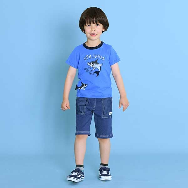 ケーピー KP デニムライクなハーフパンツ(100～130) （ブルー） ブルー