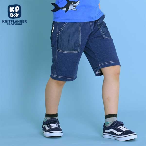 ケーピー KP デニムライクなハーフパンツ(100～130) （ブルー） ブルー