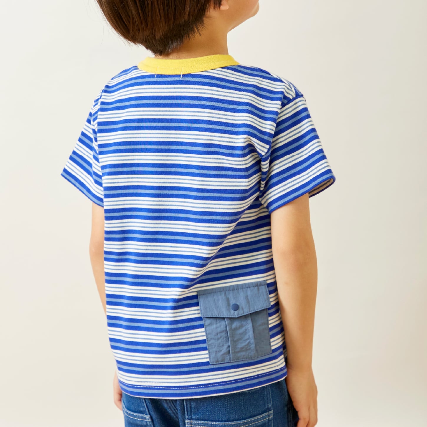 ケーピー KP マルチボーダー半袖Tシャツ （紺） 紺