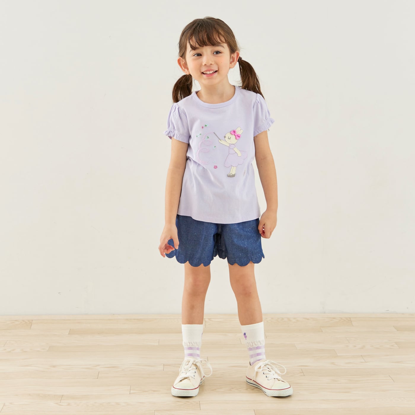 ケーピー KP mimiちゃん アップリケ Tシャツ （生成） 生成