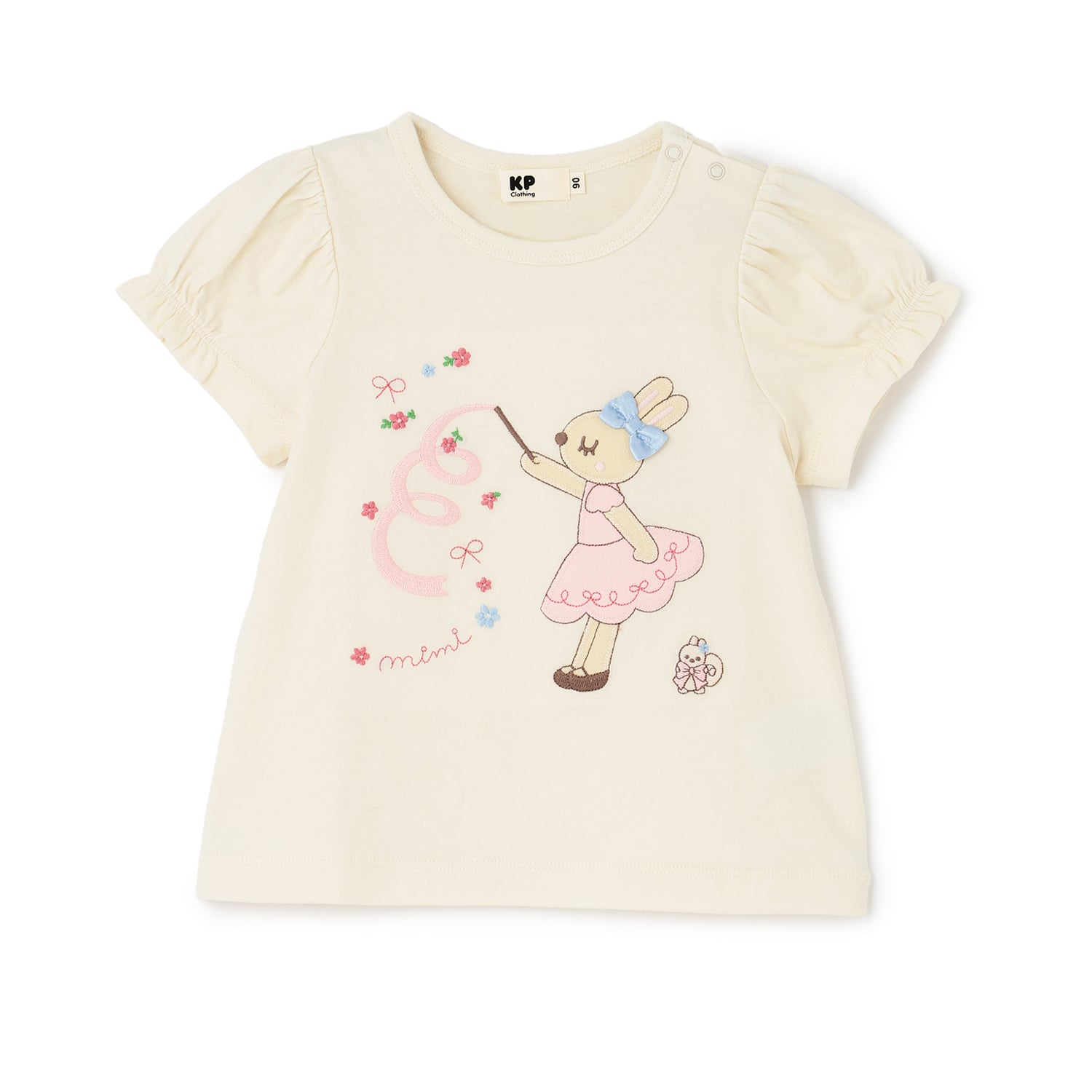 ケーピー KP mimiちゃん アップリケ Tシャツ （生成） 生成