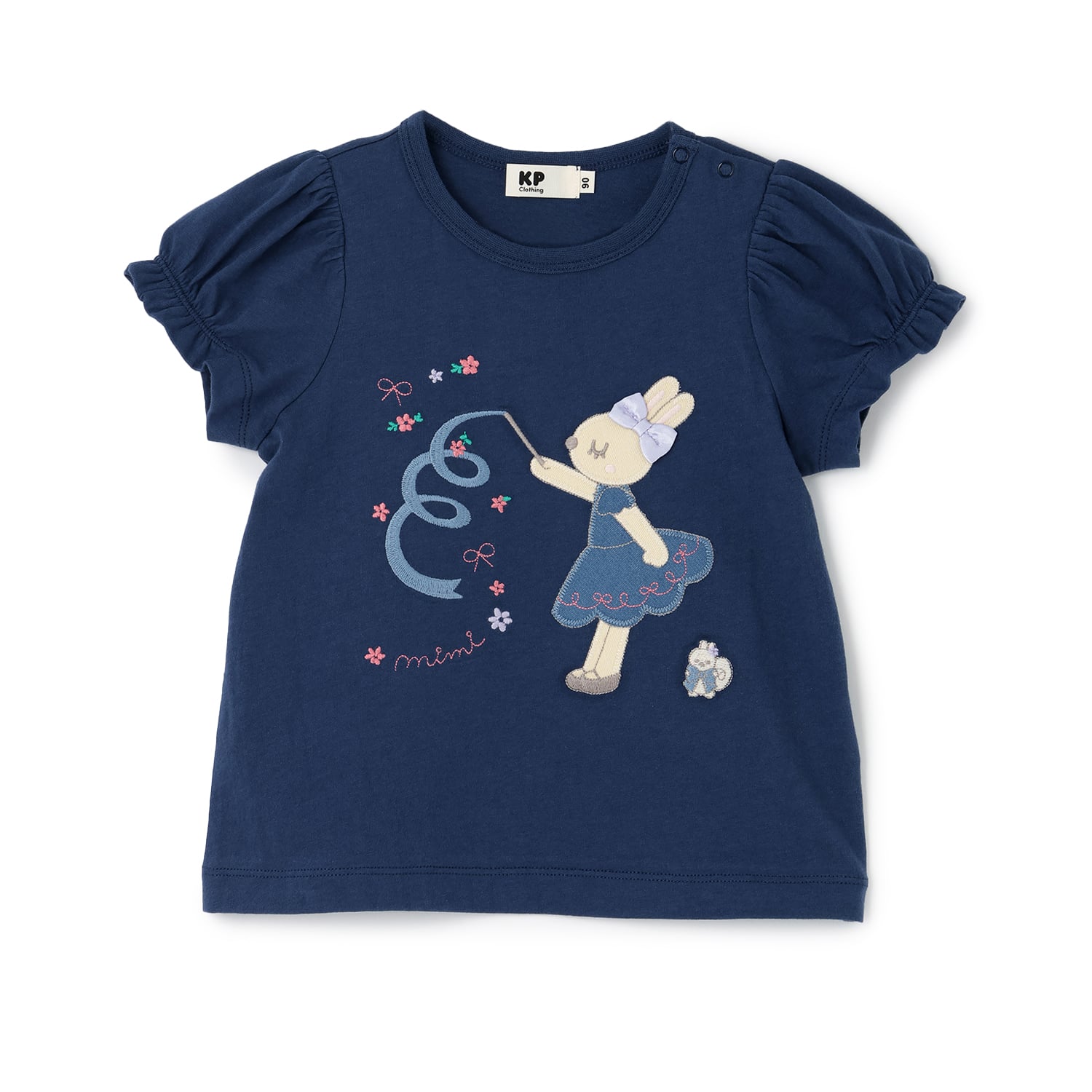 ケーピー KP mimiちゃん アップリケ Tシャツ （生成） 生成