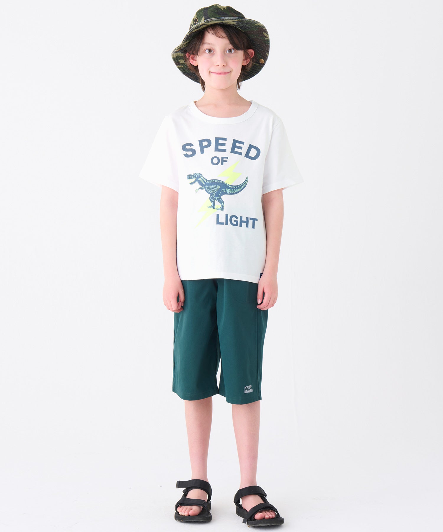 クリフ メイヤー KRIFF MAYER 蓄光楽LUCK TEE（恐竜）（130～170cm） （LAVENDER） LAVENDER