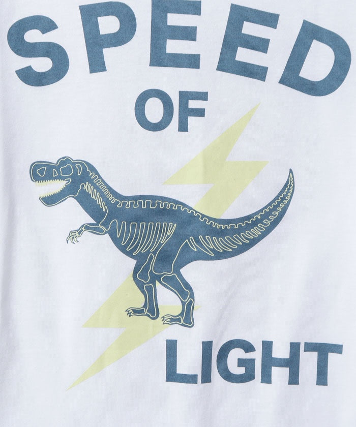 クリフ メイヤー KRIFF MAYER 蓄光楽LUCK TEE（恐竜）（130～170cm） （LAVENDER） LAVENDER