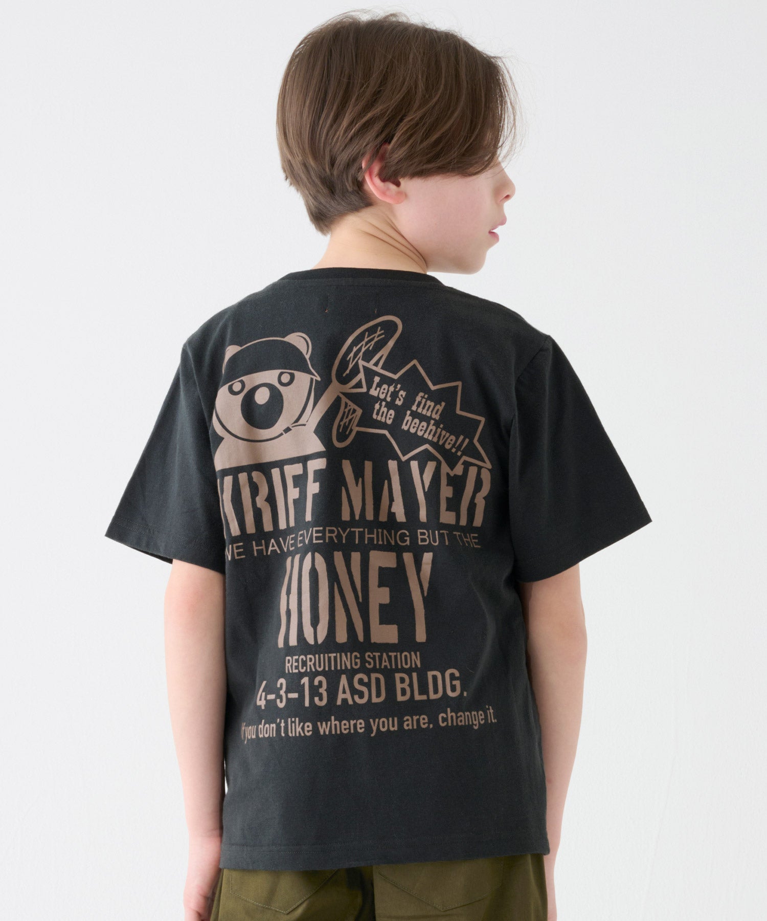 クリフ メイヤー KRIFF MAYER 楽LUCK-T 半袖 Tシャツ はちみつハンター （CHARCOAL） CHARCOAL