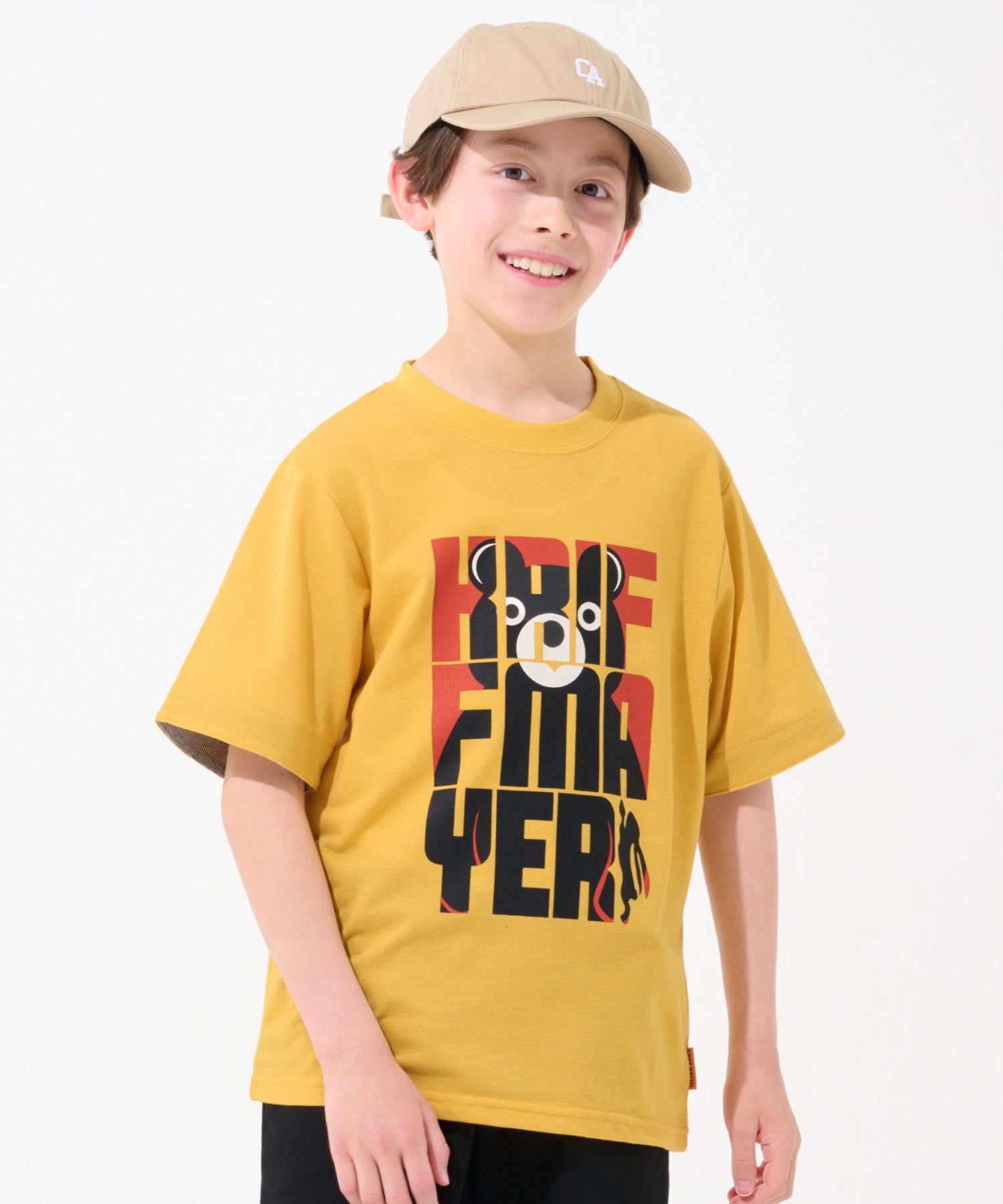 クリフ メイヤー KRIFF MAYER さらっと袖ペロT（マーくん） （MUSTARD） MUSTARD
