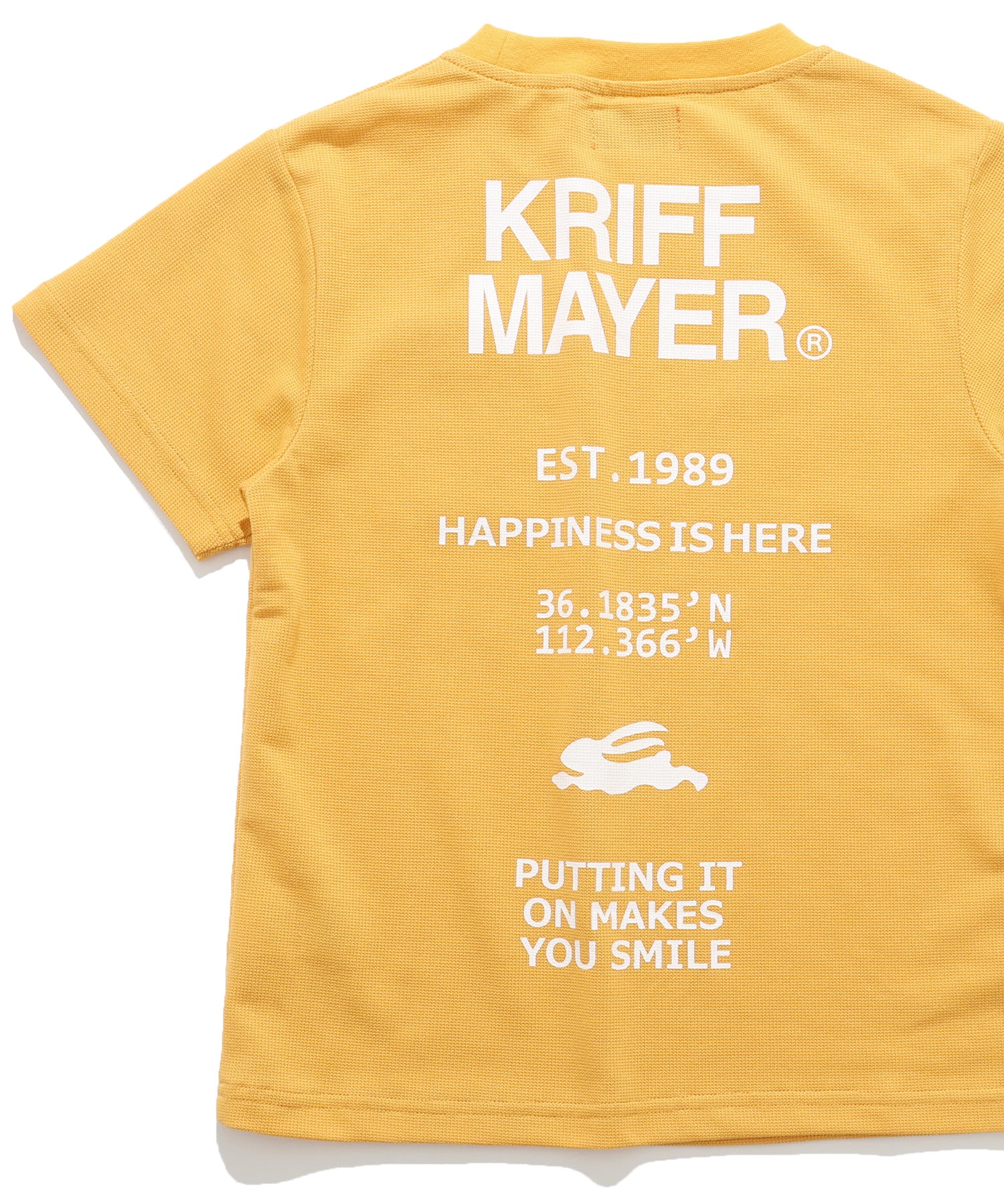クリフ メイヤー KRIFF MAYER さらっとプリントT（ロゴ） （MUSTARD） MUSTARD