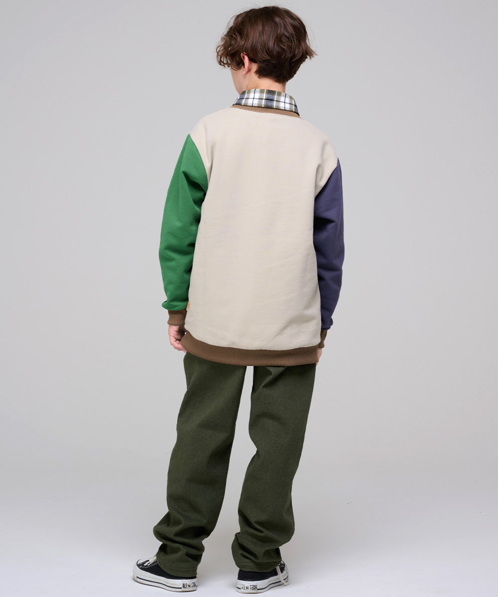 クリフ メイヤー KRIFF MAYER サガラ刺繍裏起毛クルー(ロゴ) （MULTI-COL） MULTI-COL
