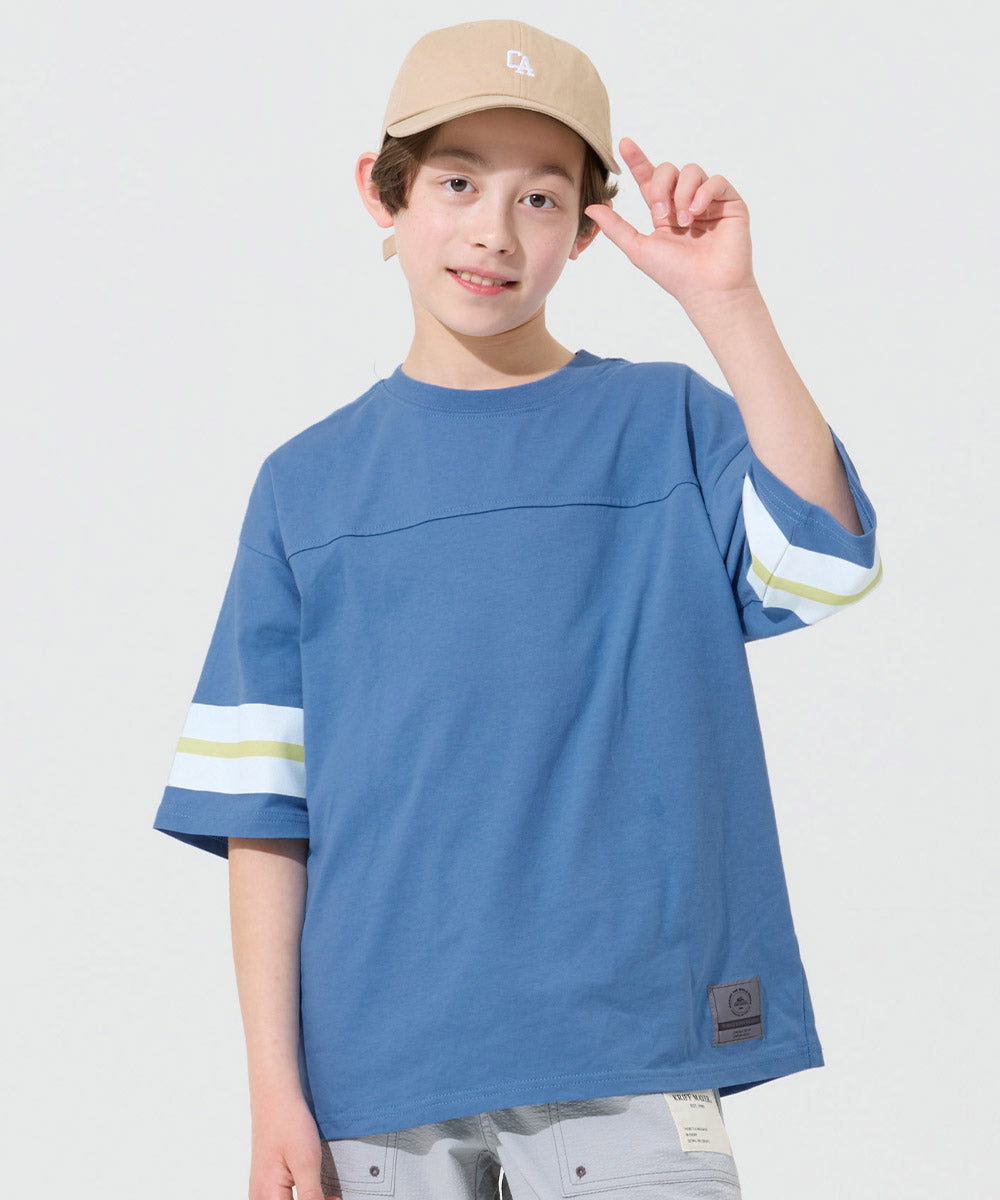 クリフ メイヤー KRIFF MAYER クリーネス袖ラインT （BLUE） BLUE