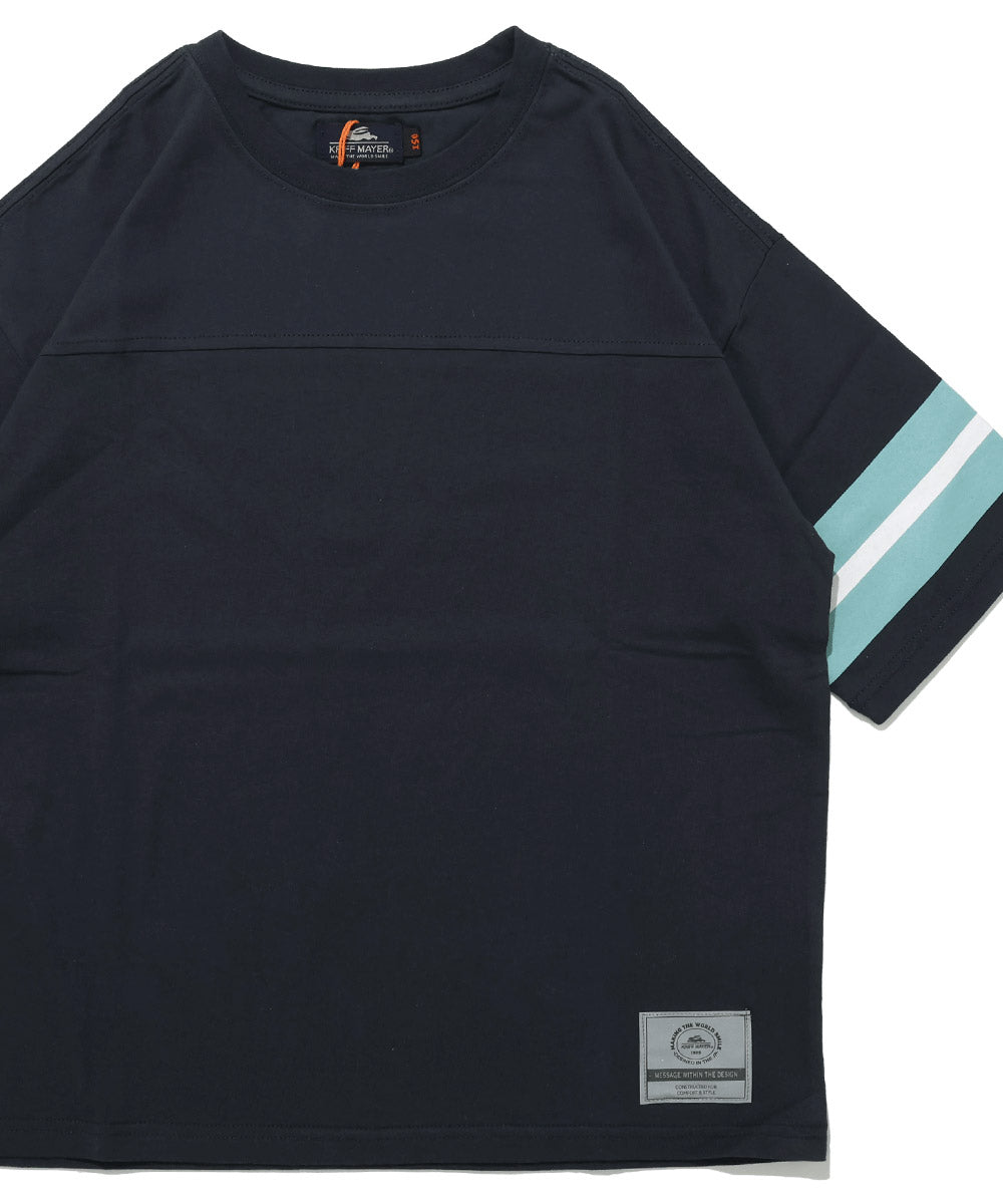 クリフ メイヤー KRIFF MAYER クリーネス袖ラインT （NAVY） NAVY