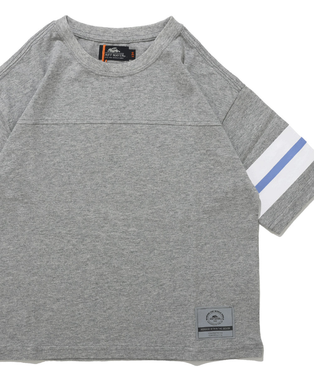 クリフ メイヤー KRIFF MAYER クリーネス袖ラインT （GRAY） GRAY