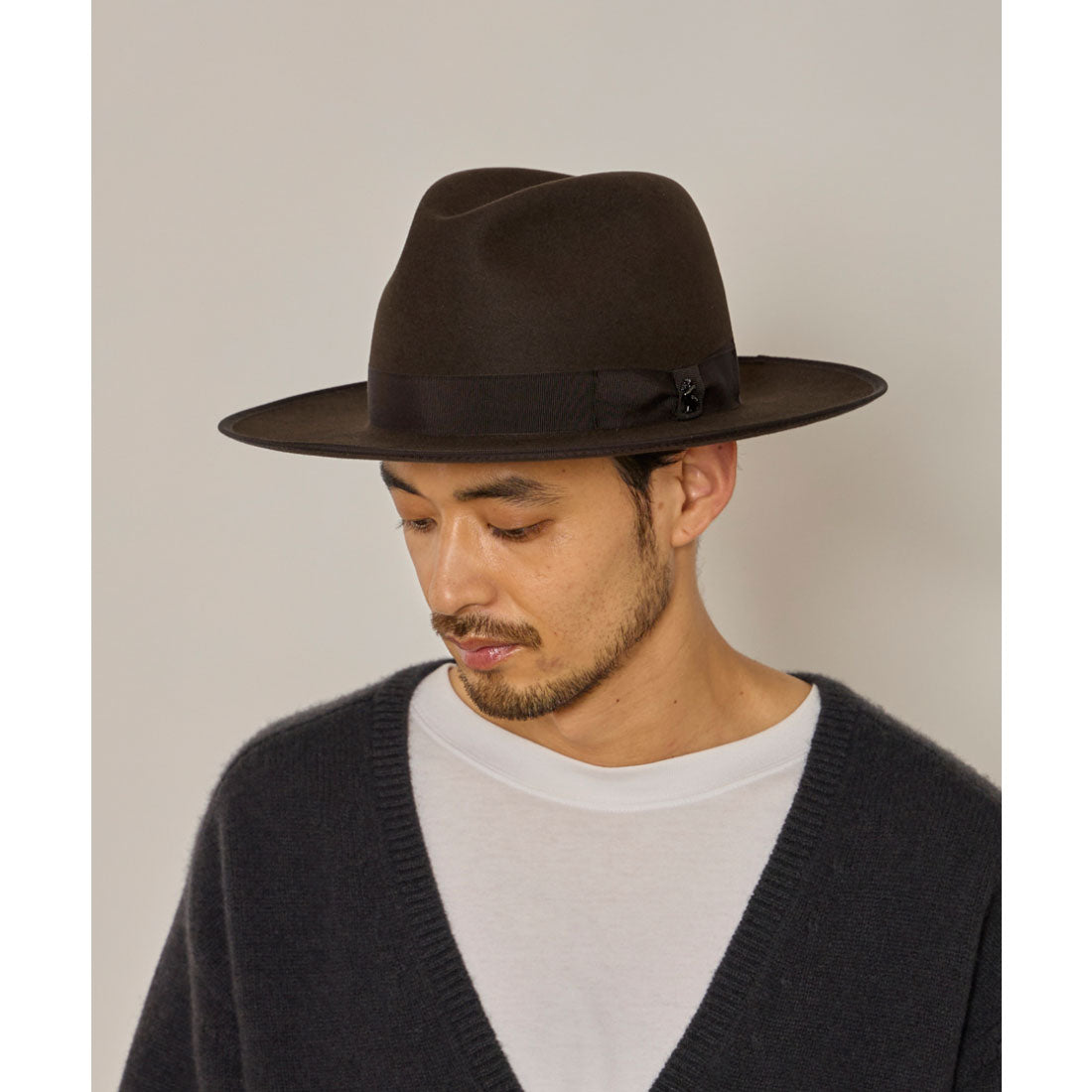 アース arth arth  Ante Long Brim Fedora / アース （BROWN (91)） BROWN (91)