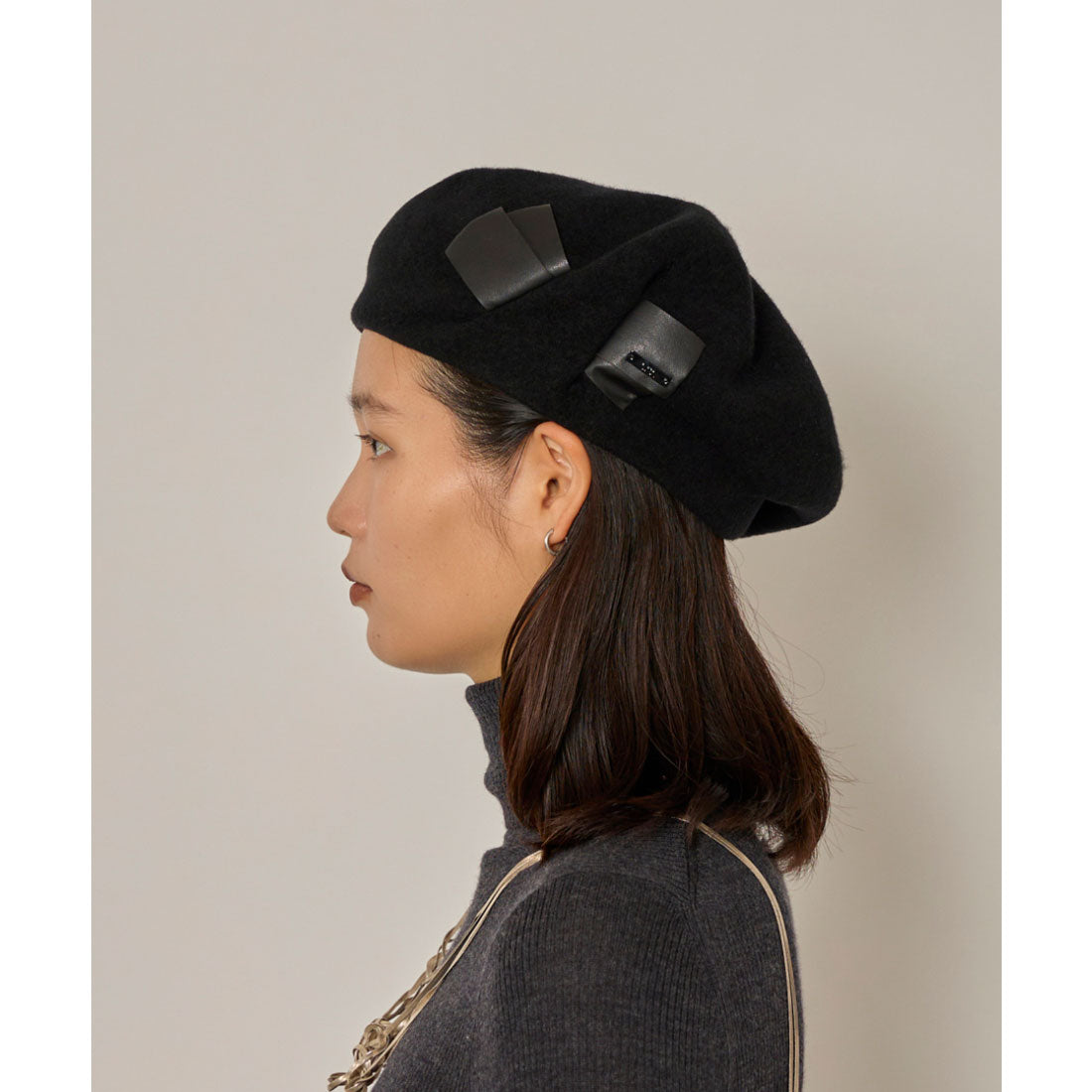 アース arth arth  Put in Ribbon Beret / アース （BLACK (01)） BLACK (01)
