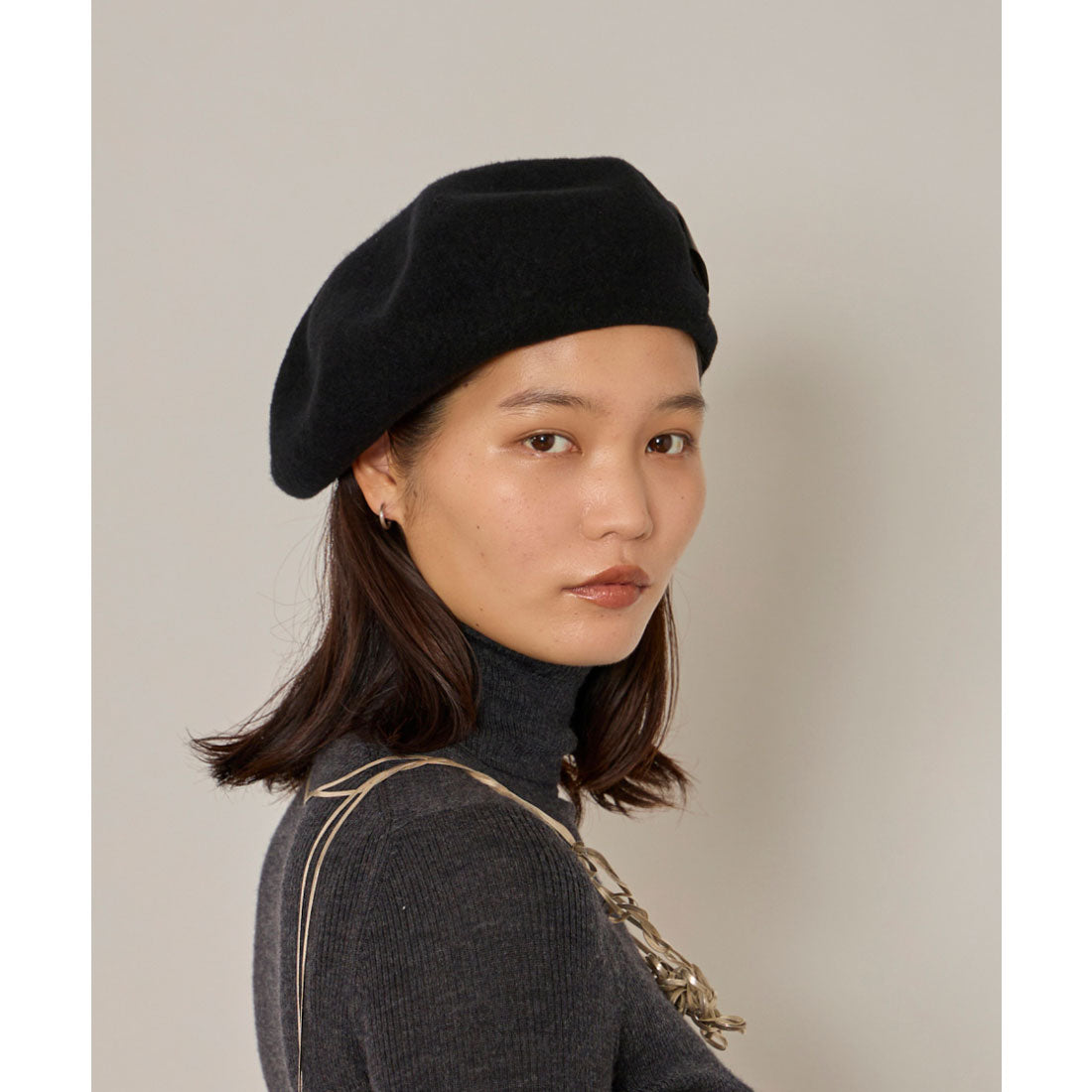 アース arth arth  Put in Ribbon Beret / アース （BLACK (01)） BLACK (01)