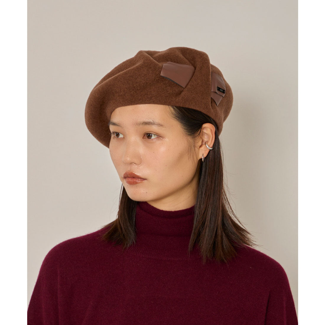 アース arth arth  Put in Ribbon Beret / アース （BROWN (91)） BROWN (91)