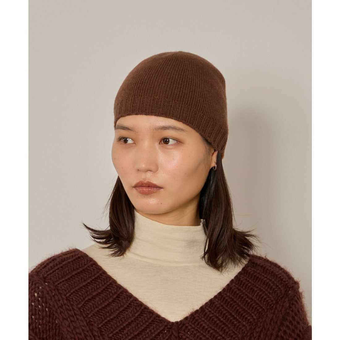 アース arth arth  Ca100 Short Beanie / アース （BROWN (91)） BROWN (91)