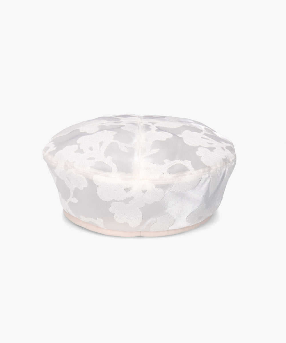 シャポー ド オー Chapeau d'O Chapeau d' O  EMB Sheer Beret / シャポードオー （WHITE (06)） WHITE (06)