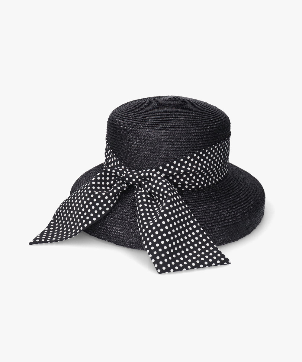 帽子 Chapeau d' O StrawBraid Casablanca Chapeau d' O StrawBraid Casablanca | 57.5cm(75) BLACK (01