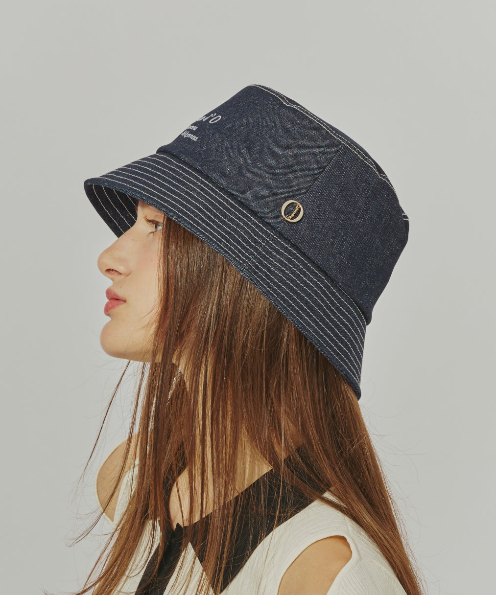 シャポー ド オー Chapeau d'O Chapeau d' O Denim EMB Bucket / シャポードオー