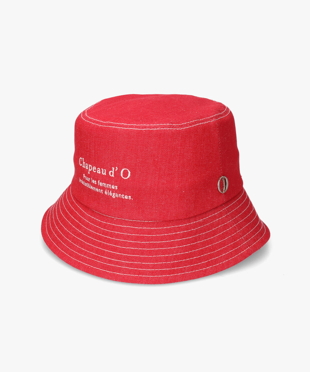 シャポー ド オー Chapeau d'O Chapeau d' O Denim EMB Bucket / シャポードオー