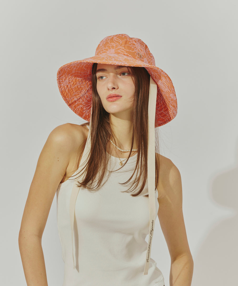 シャポー ド オー Chapeau d'O Chapeau d' O  Flower EMB Capeline / シャポードオー （ORANGE (23)） ORANGE (23)