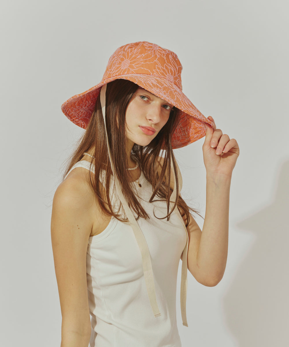 シャポー ド オー Chapeau d'O Chapeau d' O  Flower EMB Capeline / シャポードオー （ORANGE (23)） ORANGE (23)