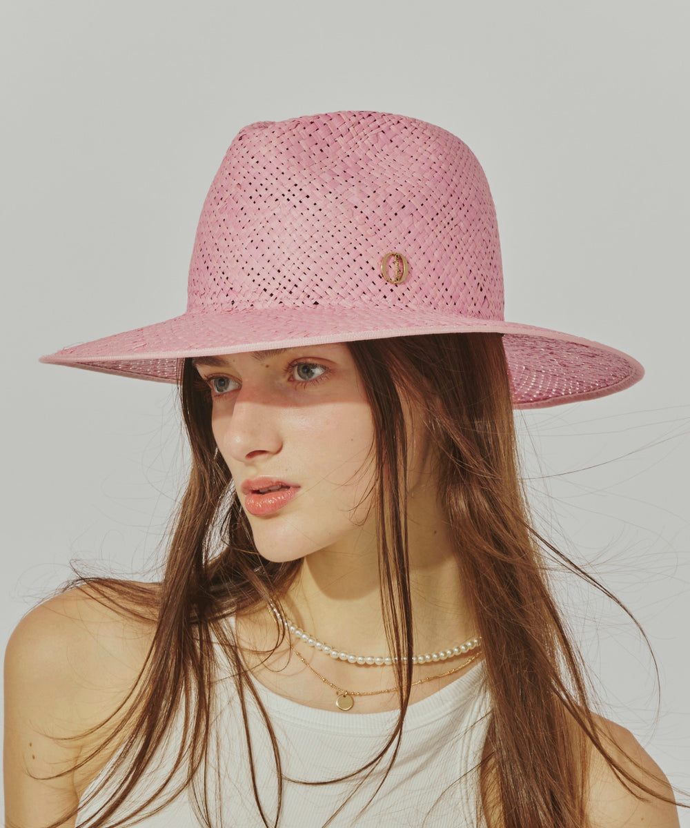 シャポー ド オー Chapeau d'O Chapeau d' O  Color Raffia Fedora / シャポードオー （PINK (15)） PINK (15)