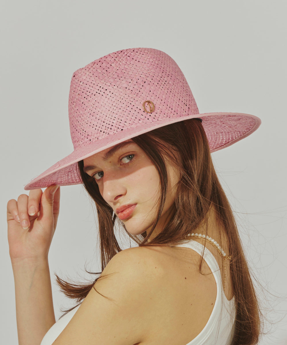 シャポー ド オー Chapeau d'O Chapeau d' O  Color Raffia Fedora / シャポードオー （PINK (15)） PINK (15)