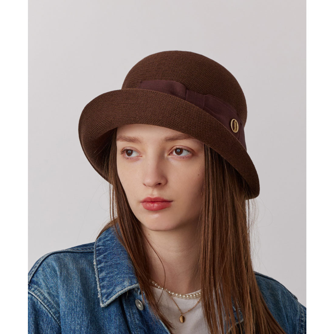 シャポー ド オー Chapeau d'O Chapeau d' O  Wide Ribbon TH Breton / シャポードオー （BROWN (91)） BROWN (91)