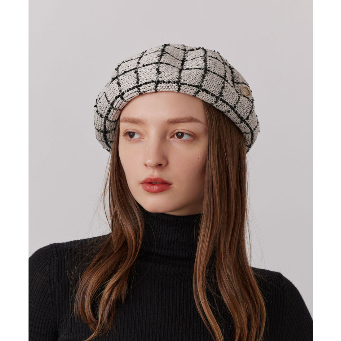 シャポー ド オー Chapeau d'O Chapeau d' O  TM Check Tweed Beret / シャポードオー （WHITE (06)） WHITE (06)