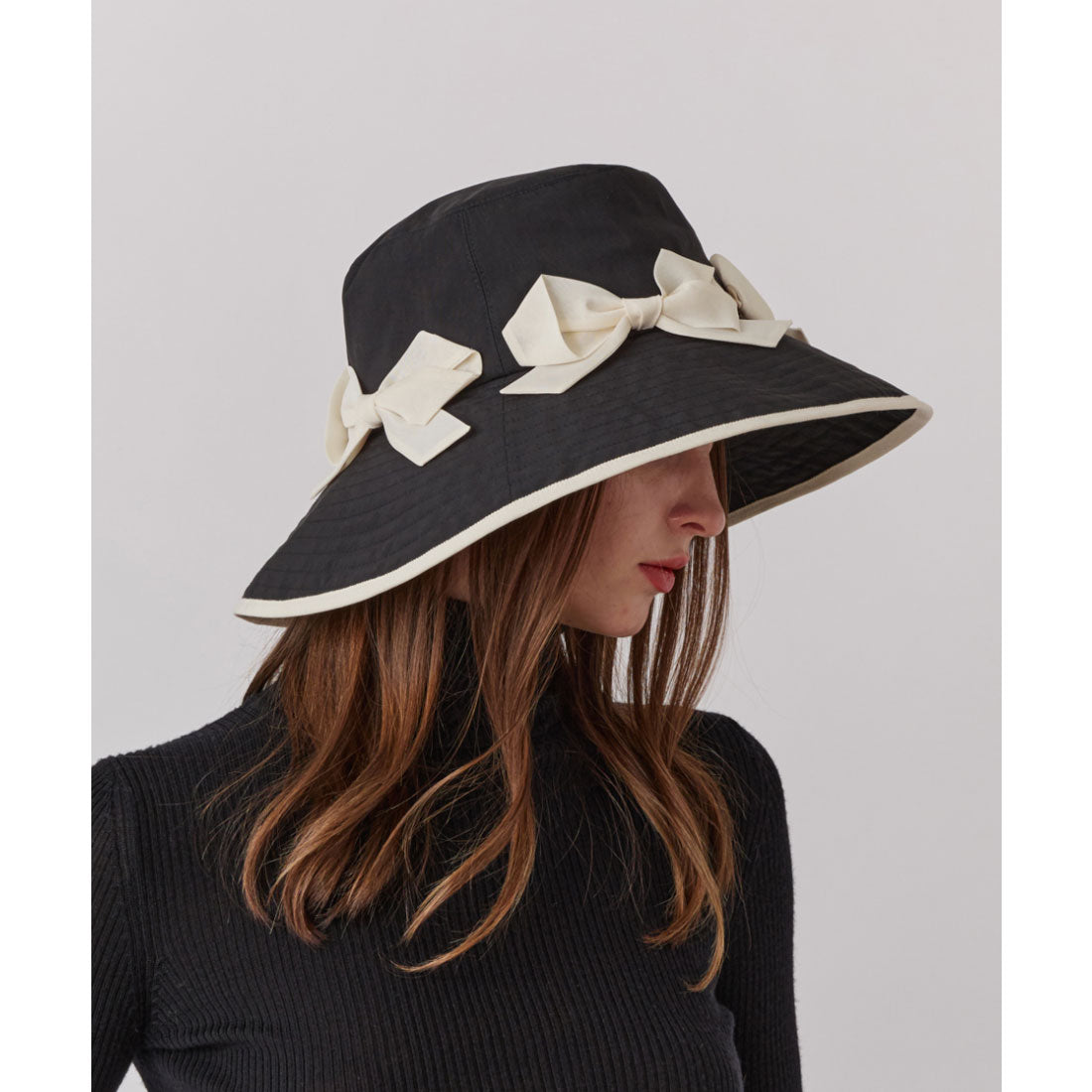 シャポー ド オー Chapeau d'O Chapeau d' O  Packable Bow Capeline / シャポードオー （BLACK (01)） BLACK (01)