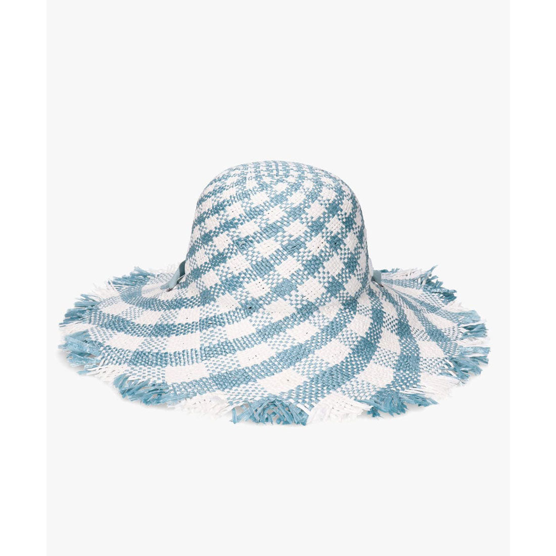 シャポー ド オー Chapeau d'O Chapeau d' O  PA Gingham Fringe Hat / シャポードオー （LT BLUE (75)） LT BLUE (75)