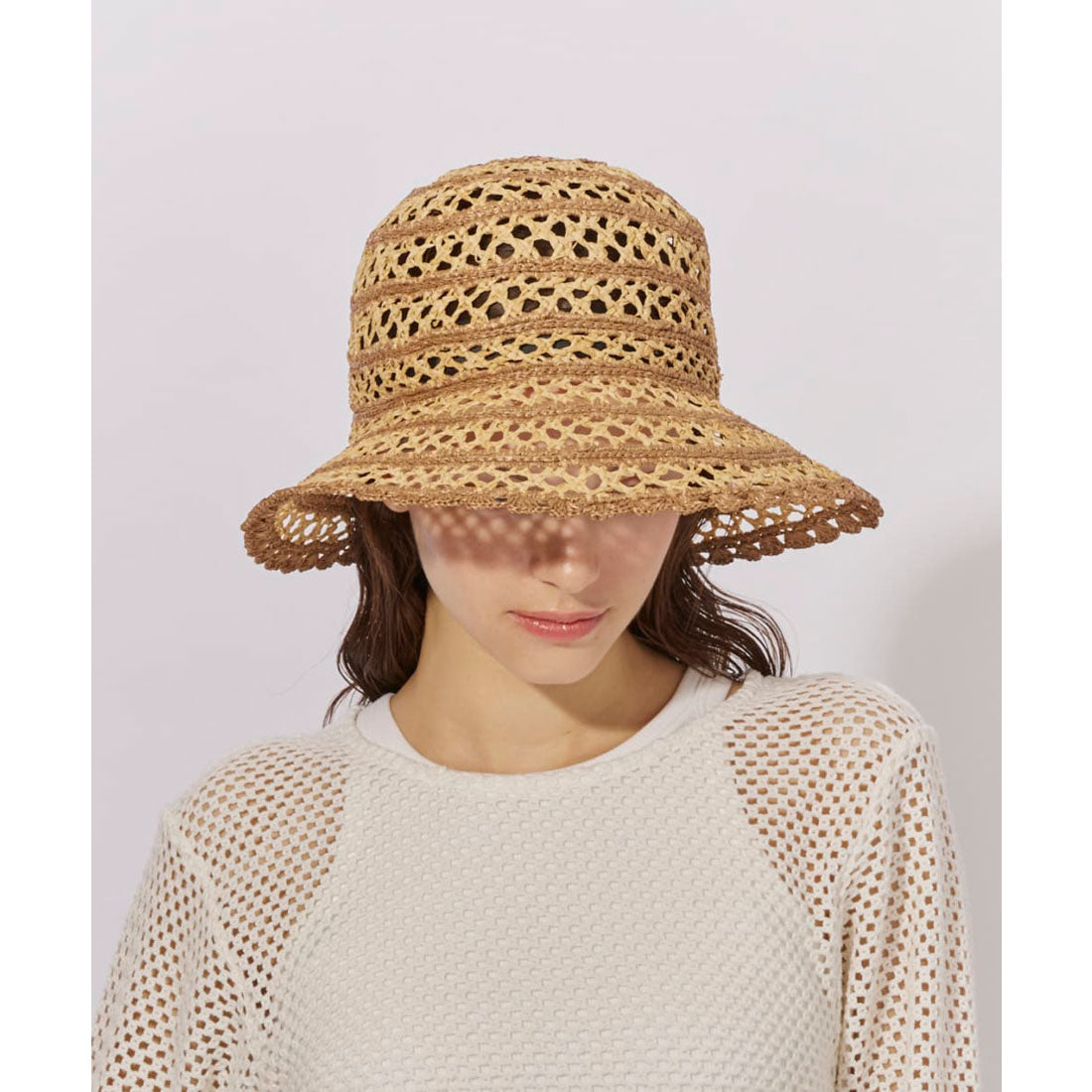 シャポー ド オー Chapeau d'O Chapeau d' O  Raffia Lace Bd Hat / シャポードオー （BROWN (91)） BROWN (91)