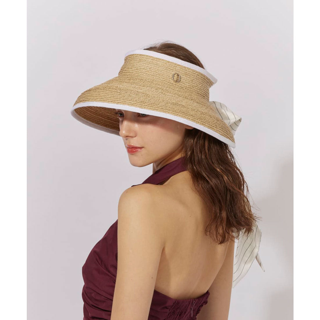 シャポー ド オー Chapeau d'O Chapeau d' O  Raffia Casablanca Visor ST / シャポードオー （WHITE (06)） WHITE (06)