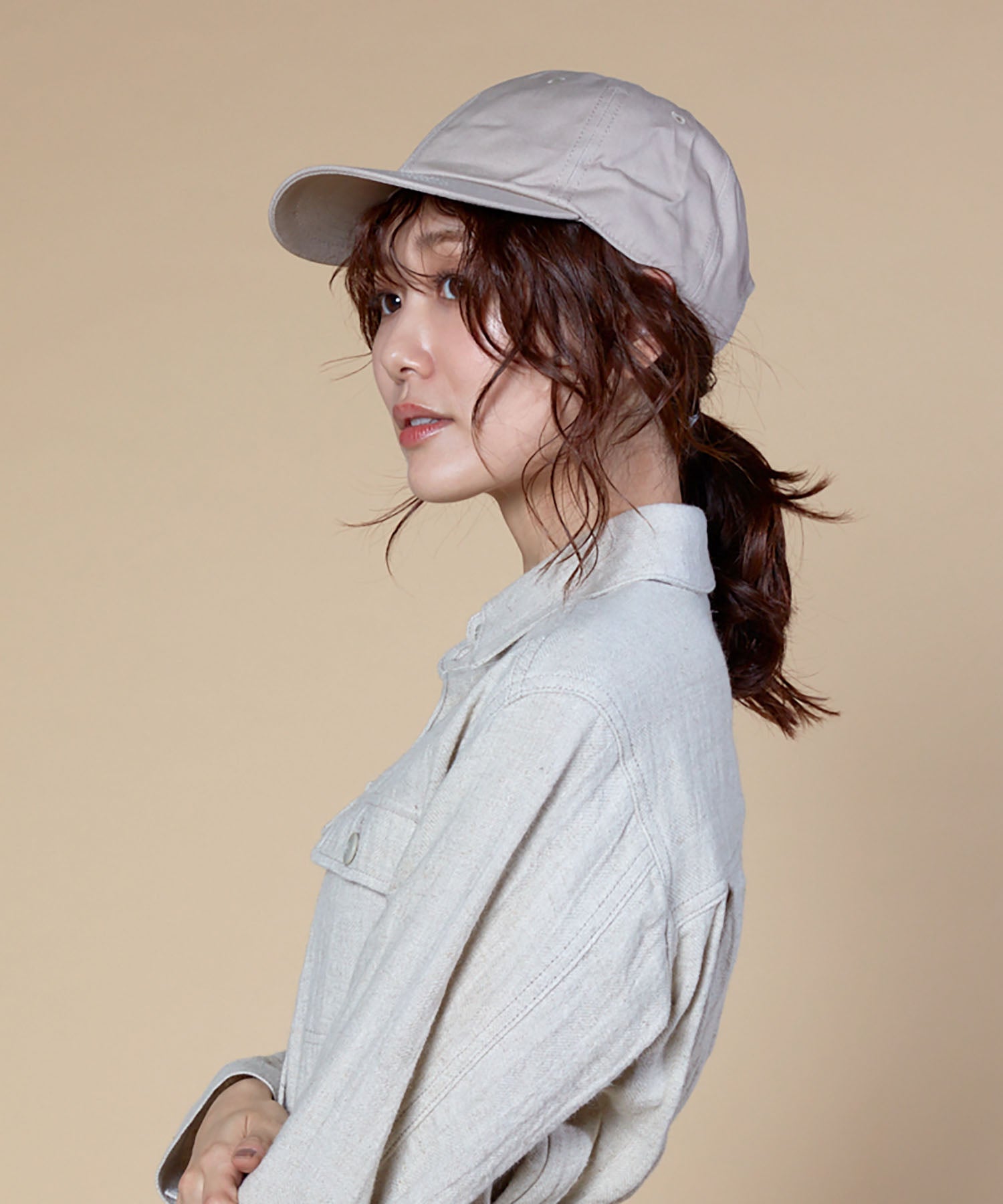 オルネート ORNERTE ORNERTE BASIC 6P CAP_DEEP TYPE 【ユニセックス】深さとサイズが選べるUVカットコットンベーシックキャップー深めー （ECRU (96)） ECRU (96)