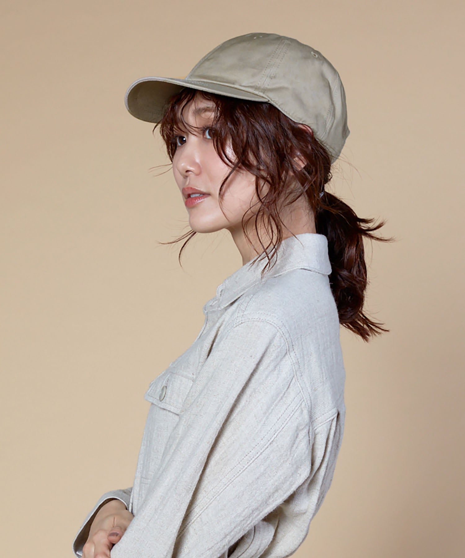 オルネート ORNERTE ORNERTE BASIC 6P CAP_DEEP TYPE 【ユニセックス】深さとサイズが選べるUVカットコットンベーシックキャップー深めー （ECRU (96)） ECRU (96)