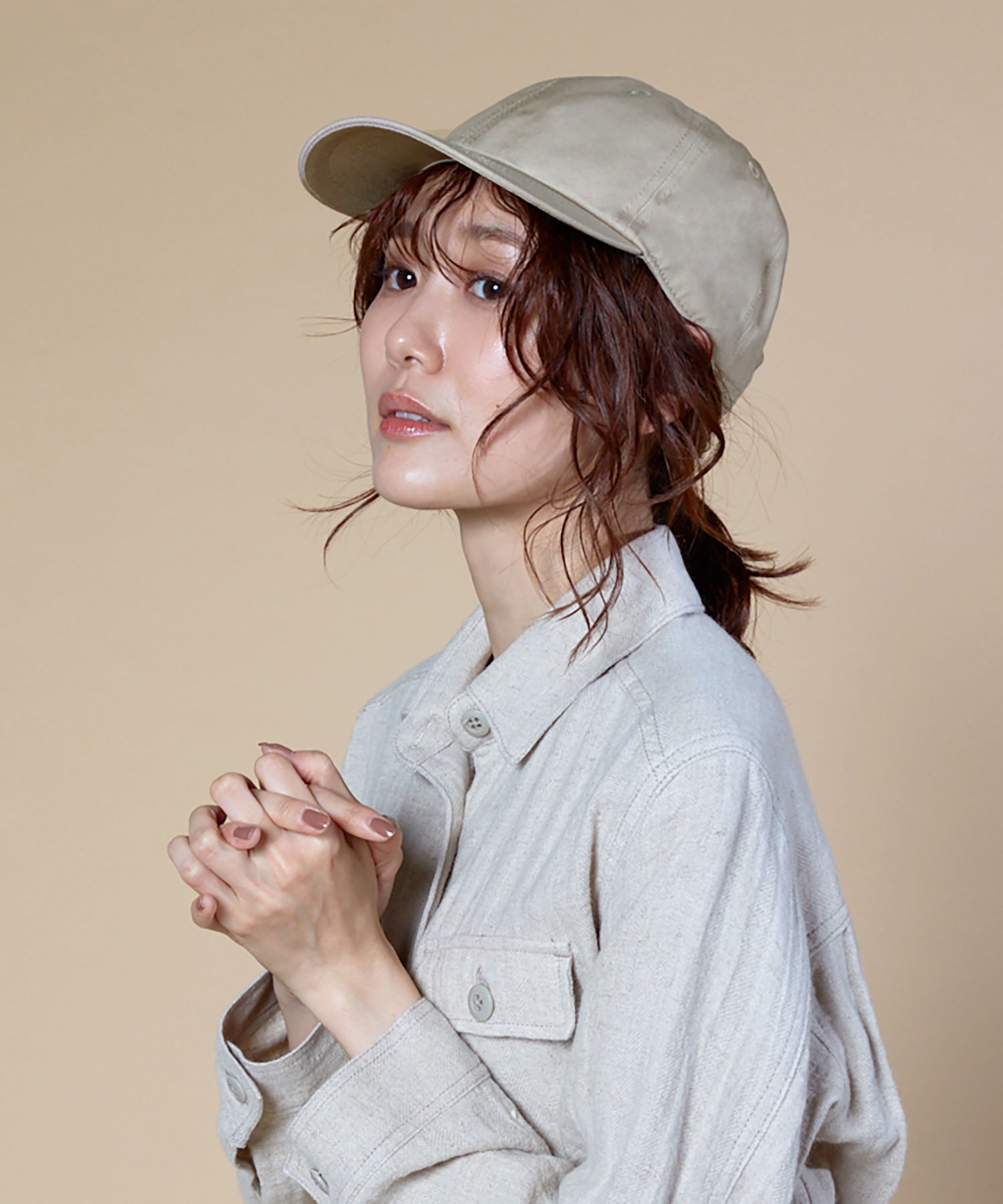 オルネート ORNERTE ORNERTE BASIC 6P CAP_DEEP TYPE 【ユニセックス】深さとサイズが選べるUVカットコットンベーシックキャップー深めー,BEIGE (93)