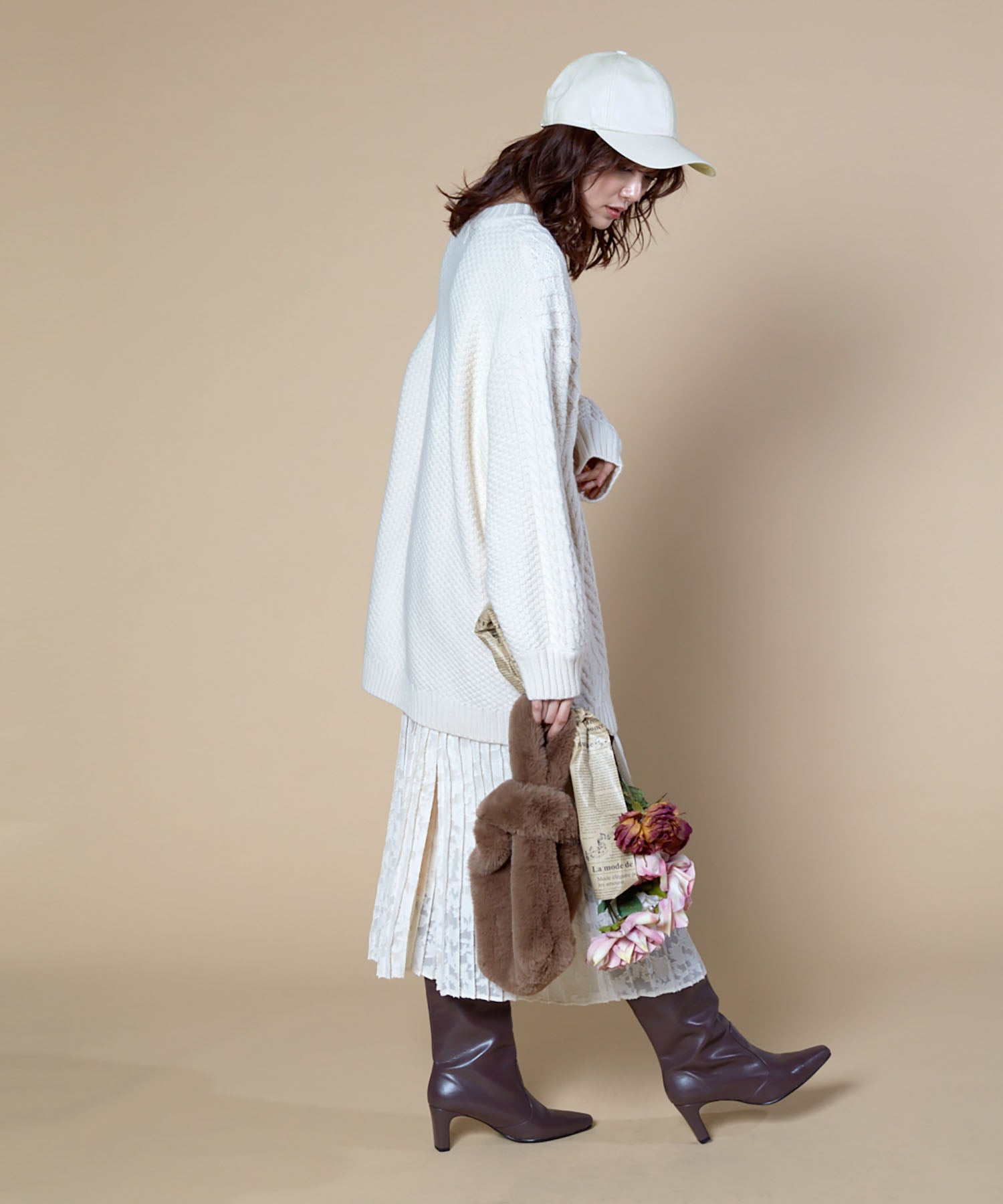 オルネート ORNERTE ORNERTE  BASIC 6P CAP_DEEP TYPE_FL （LT BEIGE (95)） LT BEIGE (95)