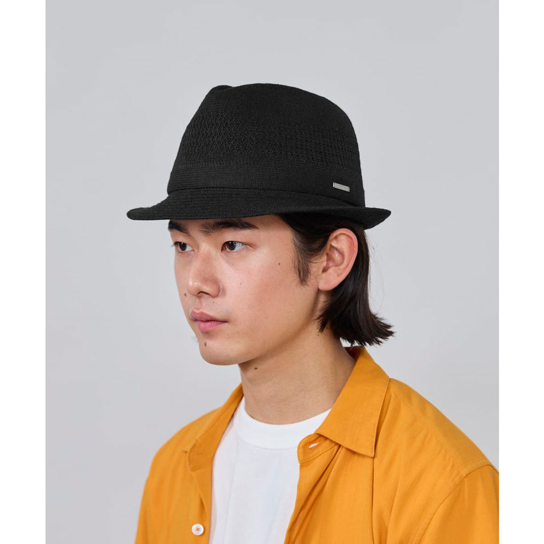 オーバーライド OVERRIDE OVERRIDE  REP LINEN BLEND KNIT FEDORA / オーバーライド （BLACK (01)） BLACK (01)