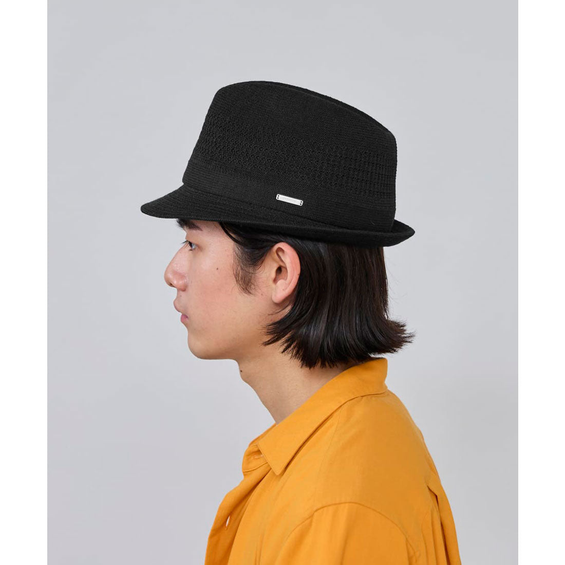 オーバーライド OVERRIDE OVERRIDE  REP LINEN BLEND KNIT FEDORA / オーバーライド （BLACK (01)） BLACK (01)