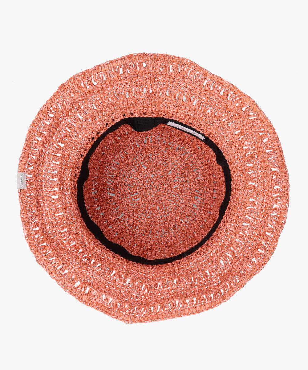 オーバーライド OVERRIDE OVERRIDE  W PAPER CROCHET SUN HAT / オーバーライド （PINK (15)） PINK (15)